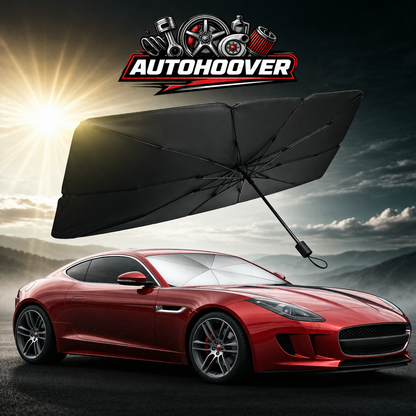 AutoHoover Premium Car Windshield Sun Shade Umbrella – UV Protection Heat Shield for Ultimate Interior Cooling